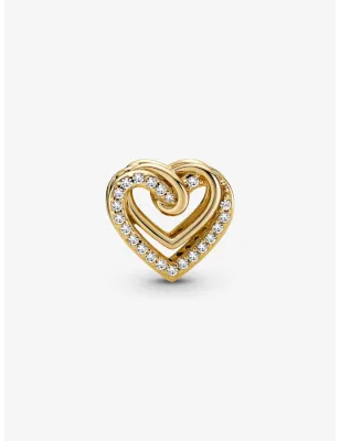 Charm Cuore Intrecciato dorato con pietre Donna Pandora - category_name - XDMG De Marchi Gianotti