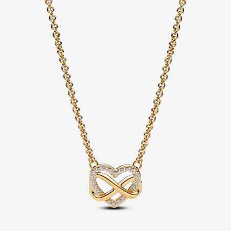 COLLANA CUORE INFINITO PIETRE LUMINOSE PANDORA