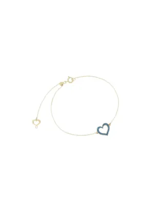 Bracciale 18Kt Cuore traforato Polvere blu Donna Maman et Sophie