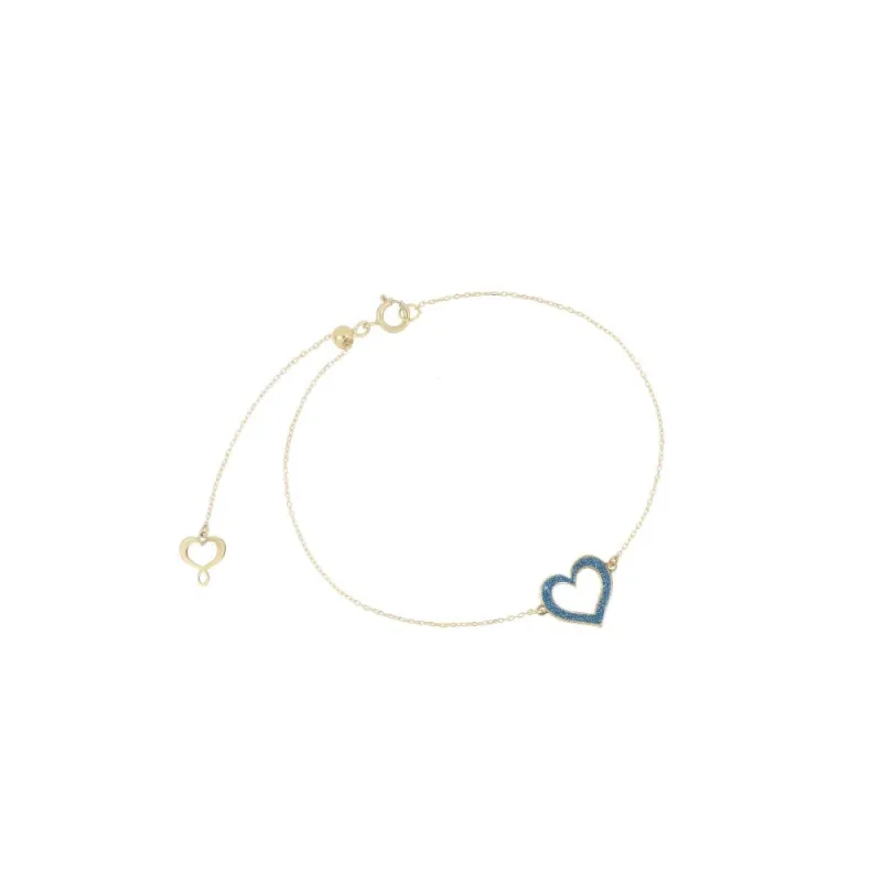 Bracciale 18Kt Cuore traforato Polvere blu Donna Maman et Sophie Bracciale 18Kt Cuore traforato Polvere blu Donna Maman et Sophie