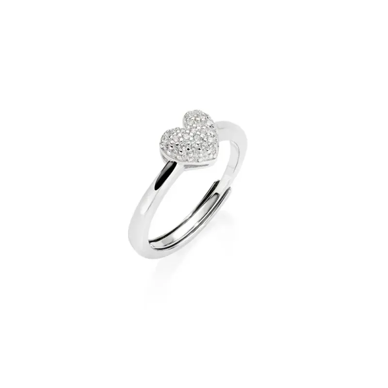 Anello regolabile Mini Cuore pavé Donna Amen Anello regolabile Mini Cuore pavé Donna Amen
