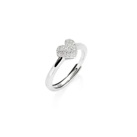 Anello regolabile Mini Cuore pavé Donna Amen