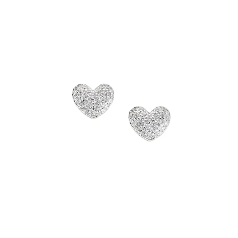 Orecchini Mini Cuore Pavé Donna Amen Orecchini Mini Cuore Pavé Donna Amen