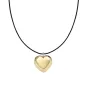 Collana Mio Cuore dorata con cordino nero Donna Amen Collana Mio Cuore dorata con cordino nero Donna Amen