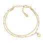 Bracciale dorato Doppia Catena con Cuore Donna Amen Bracciale dorato Doppia Catena con Cuore Donna Amen