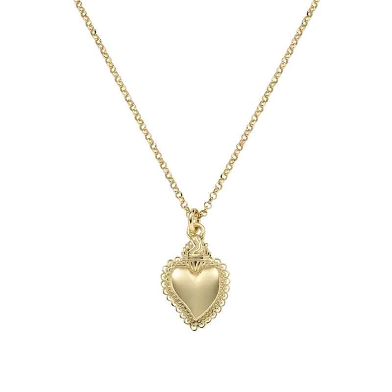 COLLANA CON MINI PENDENTE SACRO CUORE DORATO DONNA AMEN COLLANA CON MINI PENDENTE SACRO CUORE DORATO DONNA AMEN