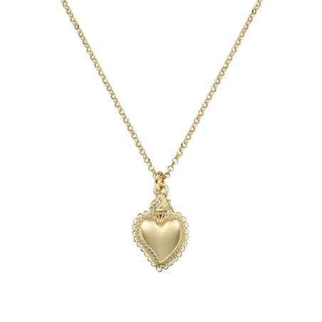 COLLANA CON MINI PENDENTE SACRO CUORE DORATO DONNA AMEN