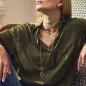 Collana con pendente Cuore Maman satinato grande Maman et Sophie