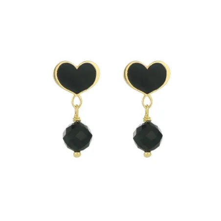 ORECCHINI LOBO CUORE MAMAN ONDA NERA DONNA MAMAN ET SOPHIE 