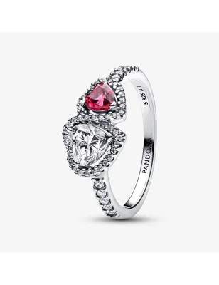 Anello DOPPI CUORI E PUNTI LUCE M60 DONNA Pandora 