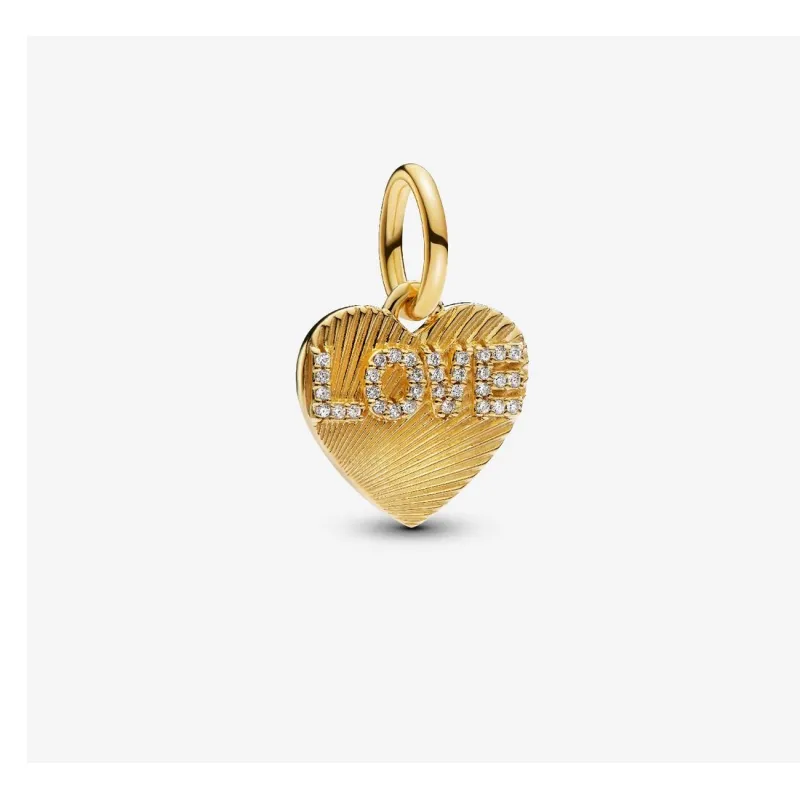 Charm Pendente Cuore Love dorato  Pandora 