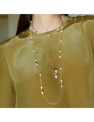 Collana Swirl Euphoria con perle Donna Rossoprezioso