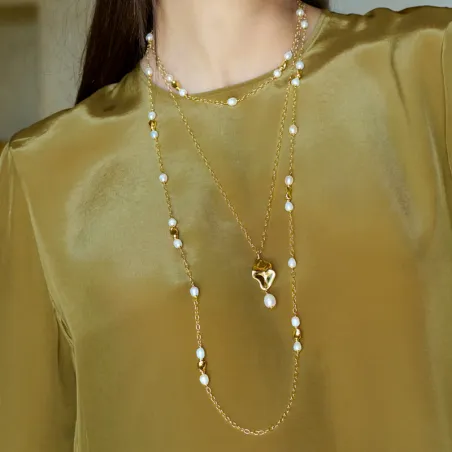 Collana Swirl Euphoria con perle Donna Rossoprezioso