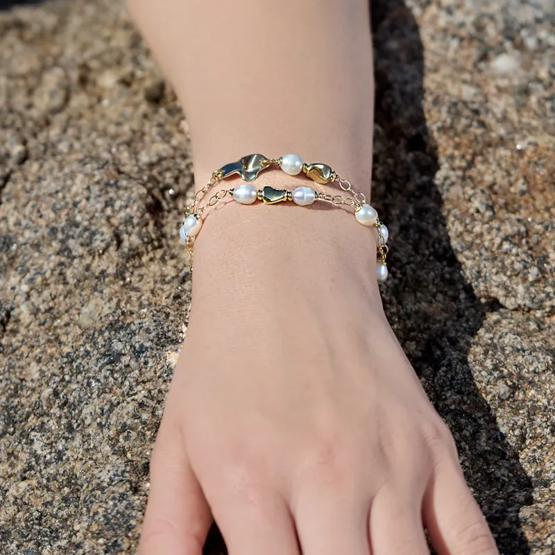 Bracciale Swirl con perle bianche Euphoria Donna Rossoprezioso