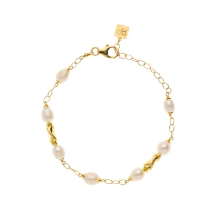Bracciale Swirl con perle bianche Euphoria Donna Rossoprezioso