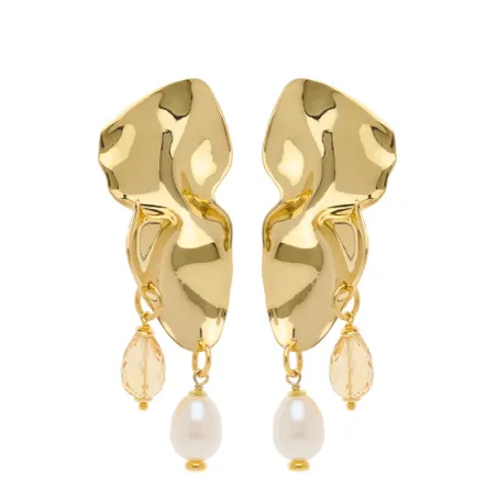 Orecchini Floating Gold Pearl Euphoria Donna Rossoprezioso