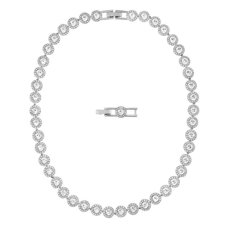 COLLANA TENNIS UNA TAGLIO ROUND RODIO DONNA SWAROVSKI ANGELIC COLLANA TENNIS UNA TAGLIO ROUND RODIO DONNA SWAROVSKI ANGELIC