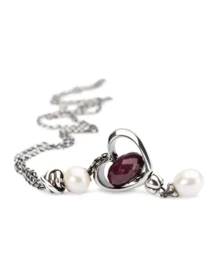 Collana d'Argento con Perla 90cm Donna Trollbeads