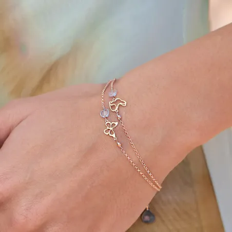 Bracciale Semino d'Amore Giardino Butterfly Donna Rossoprezioso