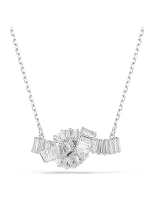 Collana Pendente Matrix Taglio baguette Nodo Rodio Donna Swarovski