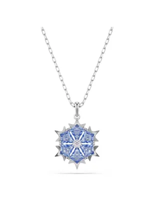 Collana Pendente Magic Fiocco Di Neve Blu Donna Swarovski