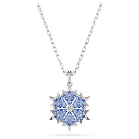 Collana Pendente Magic Fiocco Di Neve Blu Donna Swarovski