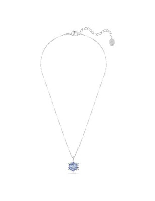 Collana Pendente Magic Fiocco Di Neve Blu Donna Swarovski