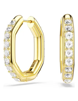 Orecchini a cerchio Dextera Forma ottagonale Dorato Donna Swarovski