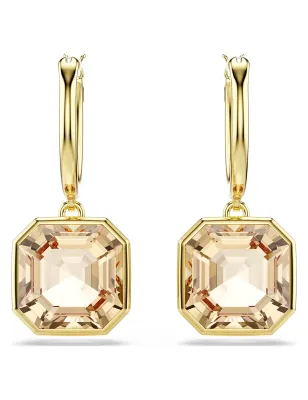 Orecchini pendenti Millenia Taglio squadrato Caramello Donna Swarovski