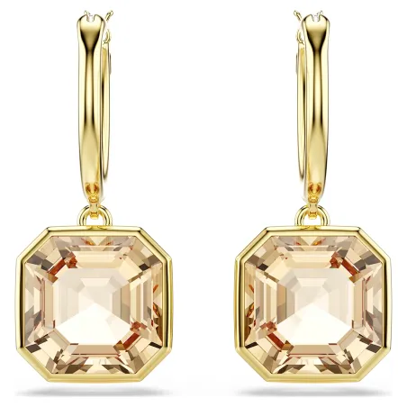 Orecchini pendenti Millenia Taglio squadrato Caramello Donna Swarovski