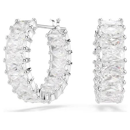 Orecchini a cerchio Matrix Taglio baguette Donna Swarovski