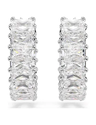 Orecchini a cerchio Matrix Taglio baguette Donna Swarovski