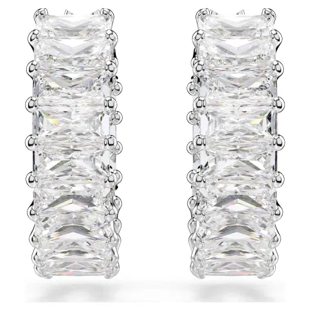 Orecchini a cerchio Matrix Taglio baguette Donna Swarovski