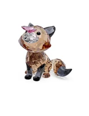 Decorazione Idyllia Volpe e Farfalla Donna Swarovski