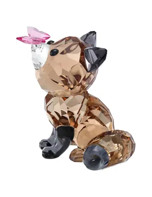 Decorazione Idyllia Volpe e Farfalla Donna Swarovski