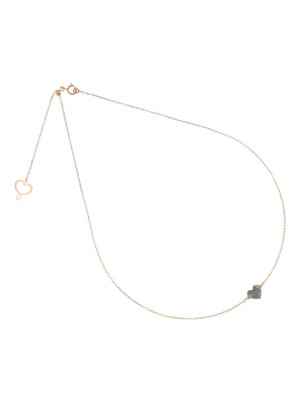 GIROCOLLO 18KT CUORE POLVERE DIAMANTE MAMAN ET SOPHIE