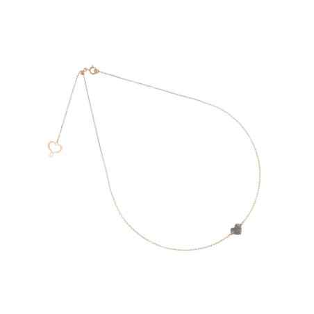 GIROCOLLO 18KT CUORE POLVERE DIAMANTE MAMAN ET SOPHIE
