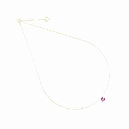 GIROCOLLO ORO 18KT CUORE ROSA MAMAN ET SOPHIE