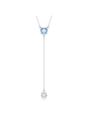 Collana a Y Stilla Attract Taglio Round Blu Donna Swarovski