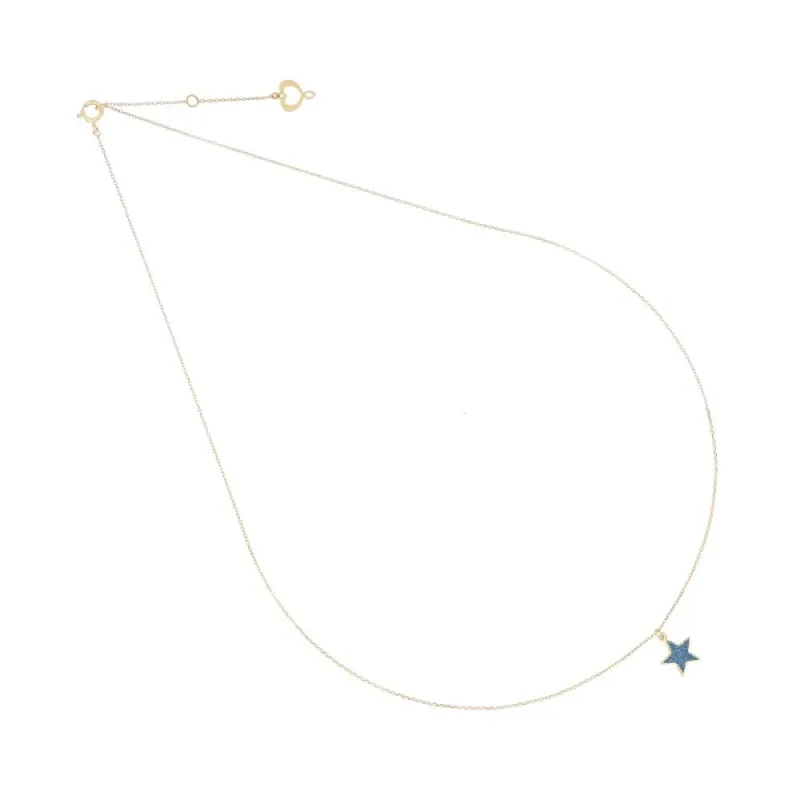 Collana 18KT Stella polvere blu pendente Maman et Sophie