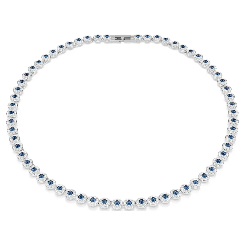 Collana Tennis Una Angelic Taglio Round Blu Donna Swarovski Collana Tennis Una Angelic Taglio Round Blu Donna Swarovski