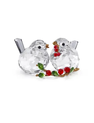 Decorazione Idyllia Coppia di Uccelli e Bacche Donna Swarovski