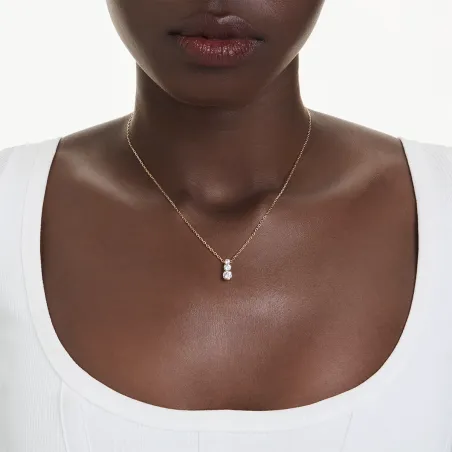 Collana Pendente Stilla Attract Taglio Round Bianco Donna Swarovski