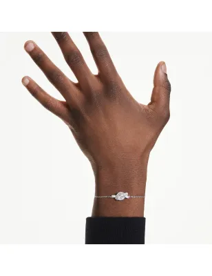 Bracciale Matrix Taglio baguette Nodo Bianco Donna Swarovski