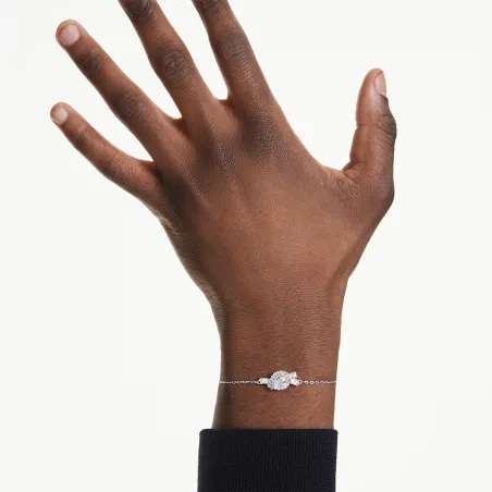 Bracciale Matrix Taglio baguette Nodo Bianco Donna Swarovski