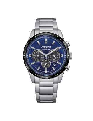 Orologio Cronografo Blu Acciaio Eco Drive T9 Chrono Uomo Citizen