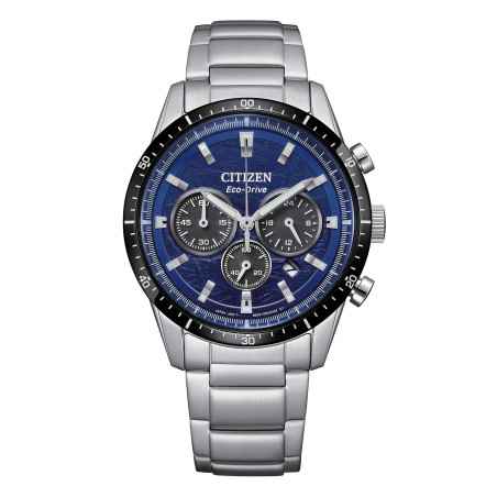 Orologio Cronografo Blu Acciaio Eco Drive T9 Chrono Uomo Citizen