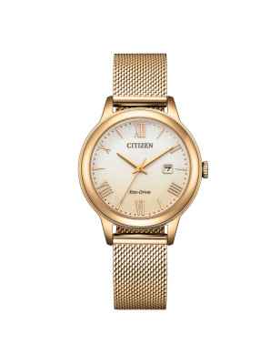 Orologio Placcato Oro Bianco Lady Elegance Eco Driv Donna Citizen