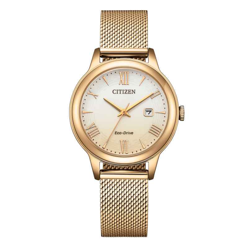Orologio Placcato Oro Bianco Lady Elegance Eco Driv Donna Citizen
