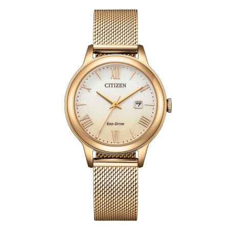 Orologio Placcato Oro Bianco Lady Elegance Eco Driv Donna Citizen